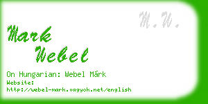 mark webel business card